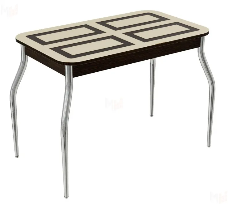 Стол Квадро (ваниль, ноги изогнутые)