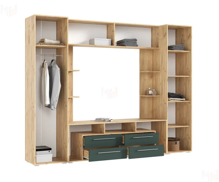 Гостиная Гармония МДФ Дуб крафт/Графит софт