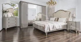 Шкаф Лали 5-дверный серый камень