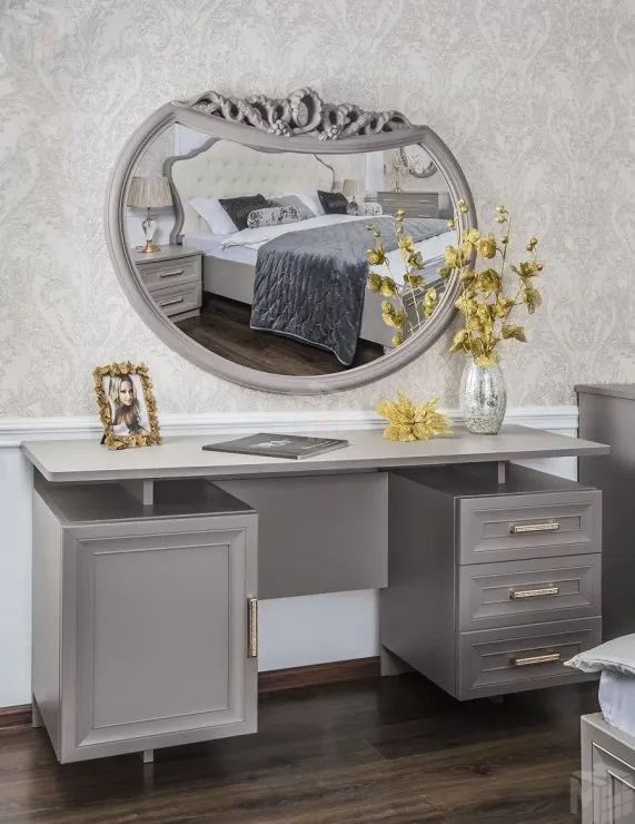 Зеркало Мокко ППУ для туалетного столика серый камень