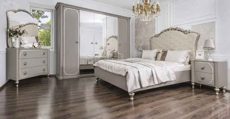 Шкаф Лали 5-дверный серый камень