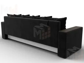 Диван прямой Дубай Лайт ( SEVEN 35 черный )