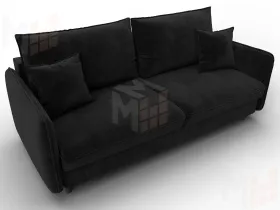 Диван прямой Лига-064 НПБ ( SEVEN 35 черный )