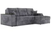 Угловой диван-кровать Лас-Вегас Серый правый 