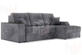 Угловой диван-кровать Лас-Вегас Серый правый 