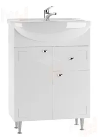 Тумба под умывальник "Уют 60 Классик" с верхним ящиком В1 Айсберг