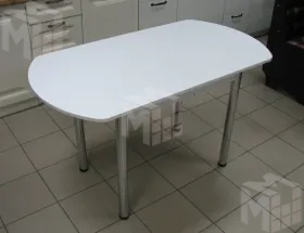 Стол Евро раскладной 1000*680 (белый), ножки хром