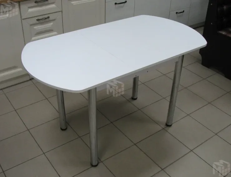 Стол Евро раскладной 1000*680 (белый), ножки хром