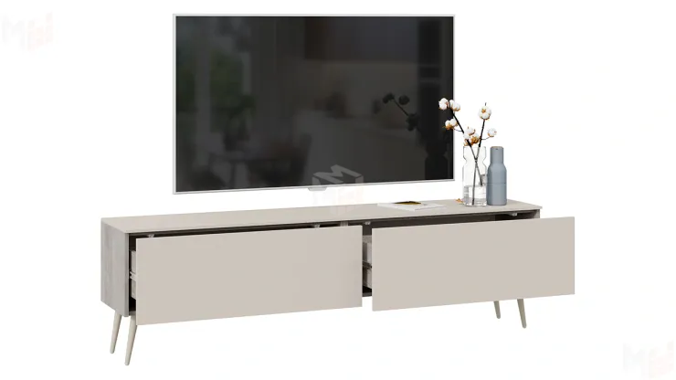 Тумба ТВ Порто с опорами - СМ-393.03.011  Баттл Рок, Сантьяго софт