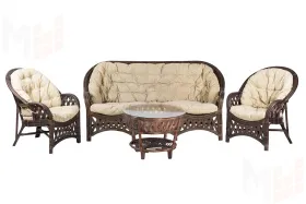 Комплект Черчилль (Рузвельт) с 3-х местным диваном и круглым столом