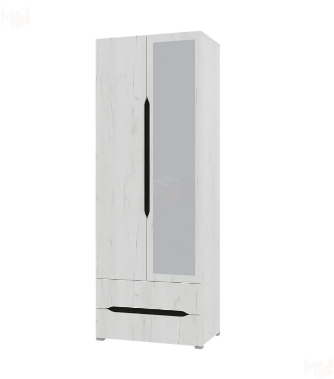 Шкаф Вега 2-х створчатый с ящиком/зеркало (прованс)