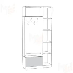 Шкаф комбинированный  Ливерпуль 13.21