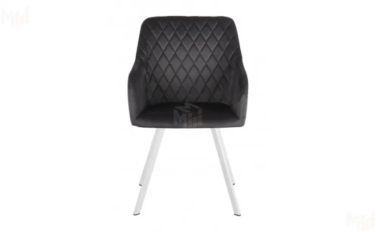 Кресло поворотное Барли Confetti черный H-75/белый