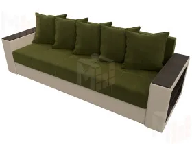 Диван прямой Дубай Лайт ( Зеленый\Бежевый )