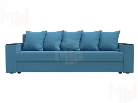 Диван прямой Дубай Лайт полки слева ( Голубой )