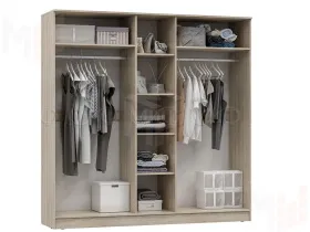 Шкаф Мартина 5-ти створчатый (сонома/белый глянец)