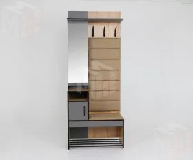 Прихожая Ольга-Лофт 1 Дуб Крафт Золотой/Темно-Серый