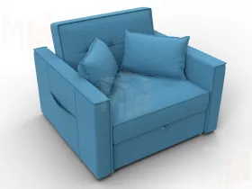 Кресло-кровать Лига-104 (80) ( Амур 10 голубой )