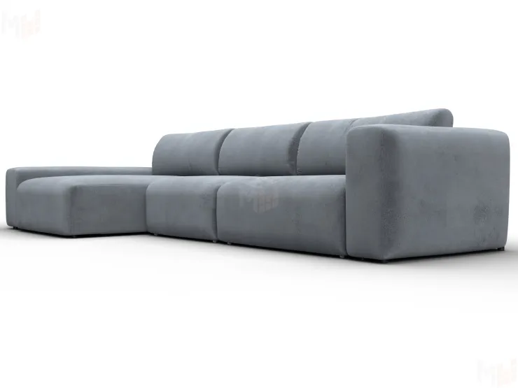 Диван угловой Лига-066 НПБ Лонг угол левый ( TOWER 10 серый )