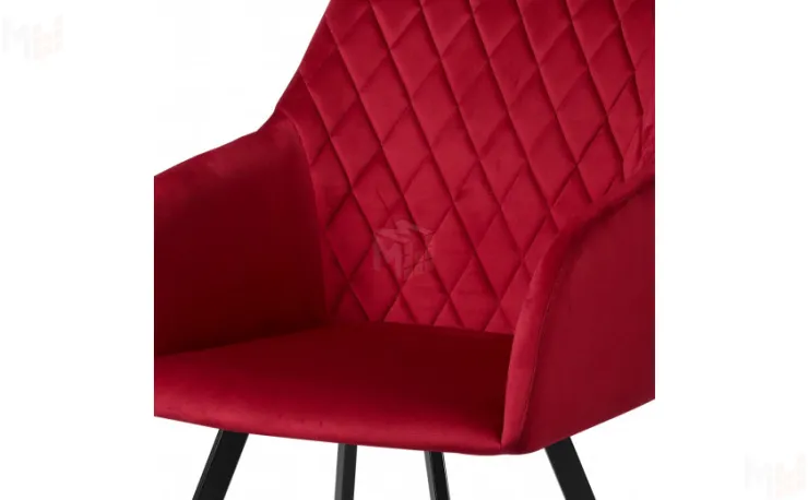 Кресло поворотное Барли Confetti bordo/черный