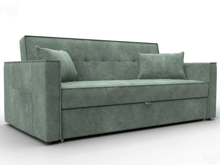 Диван прямой Лига-104 (160) ( BRUT 08 зеленый )