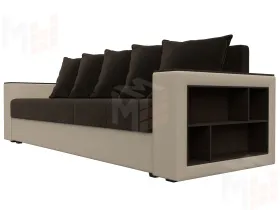 Диван прямой Дубай Лайт ( Коричневый;Бежевый )