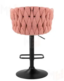 Стул барный DOBRIN LEON (розовая ткань (LAR 275-10))