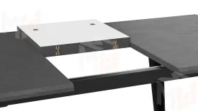 Стол обеденный Равенна Тип 1 Черный муар, Серый бетон