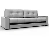 Диван прямой с декором Лига-096 НПБ ( Белый\Черный )