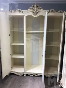 Шкаф Джоконда 3-дверный крем глянец