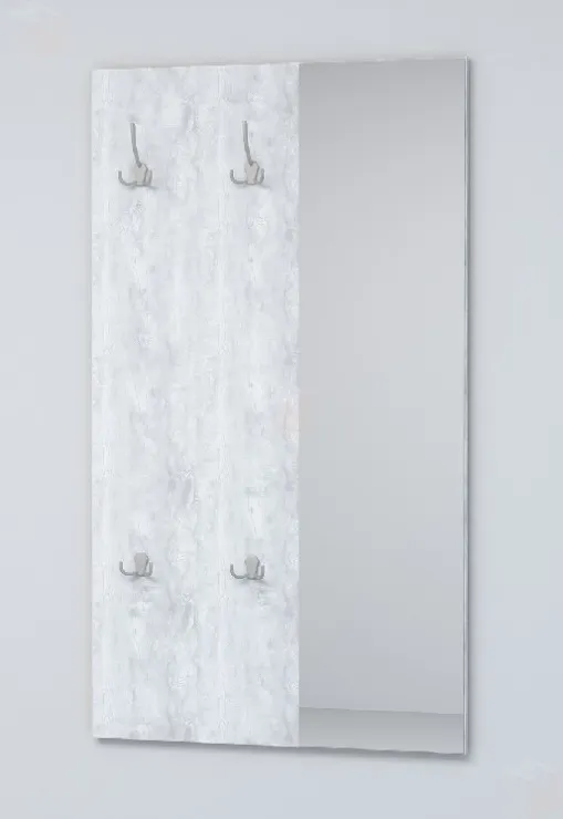 Вешалка с Зеркалом ВЗ-1 Эго Бетон Светлый