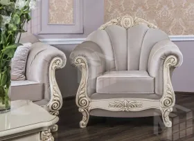 Кресло Марселла крем глянец