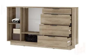 Комод Даллас КМ 02 1704 4 ящика со стеклом