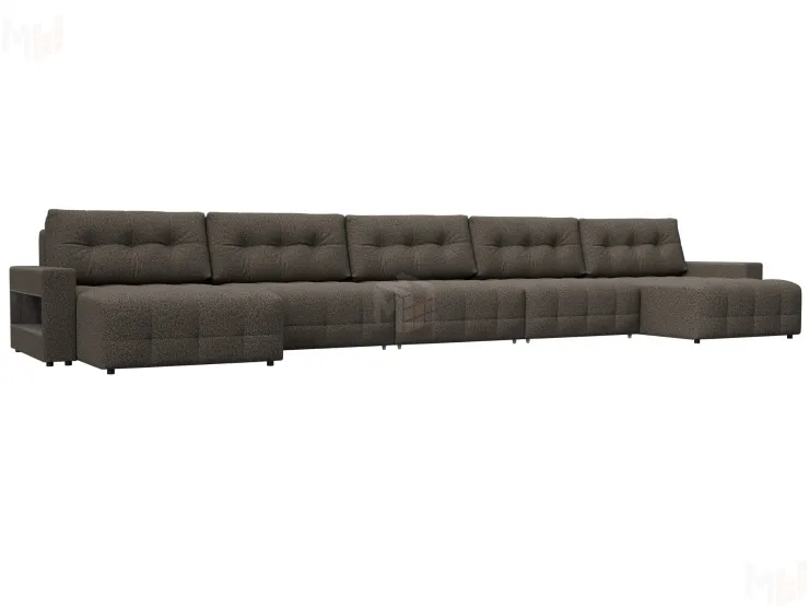 Диван П-образный с полками Лига-053 НПБ МегаЛонг