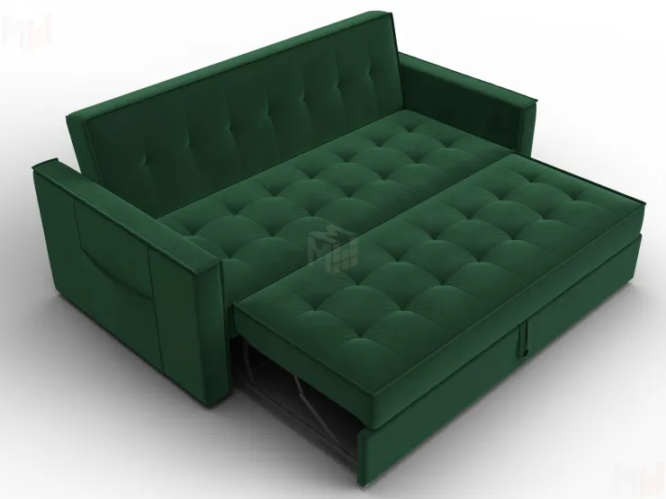 Диван прямой Лига-104 (160) ( SEVEN 626 зеленый )