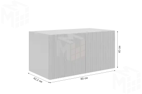 Антресоль двухдверная  Зефир 118.01  белое дерево/пудра розовая (эмаль)