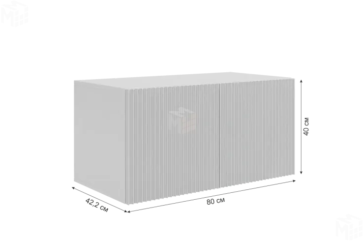 Антресоль двухдверная  Зефир 118.01  белое дерево/пудра розовая (эмаль)