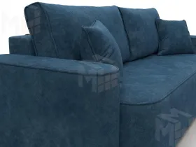 Диван прямой Лига-118 НПБ ( BRUT 11 синий )