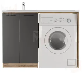 Тумба под умывальник "Космос 120" Craft с корзиной Домино