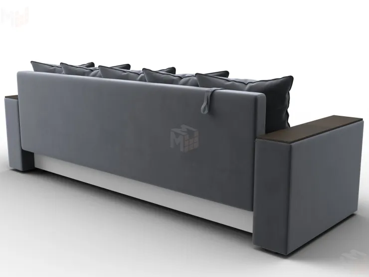 Диван прямой Дубай Лайт ( SEVEN 17 серый )