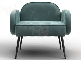 Кресло Лига-086 ( велюр NUVOLA 73 серо-бирюзовый )