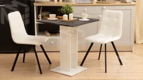 Стол обеденный Анкона Тип 1 Белый, Ателье темный