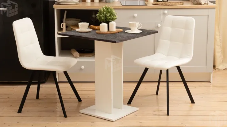 Стол обеденный Анкона Тип 1 Белый, Ателье темный