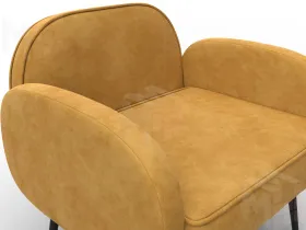 Кресло Лига-086 ( велюр BRUT 10 желтый )