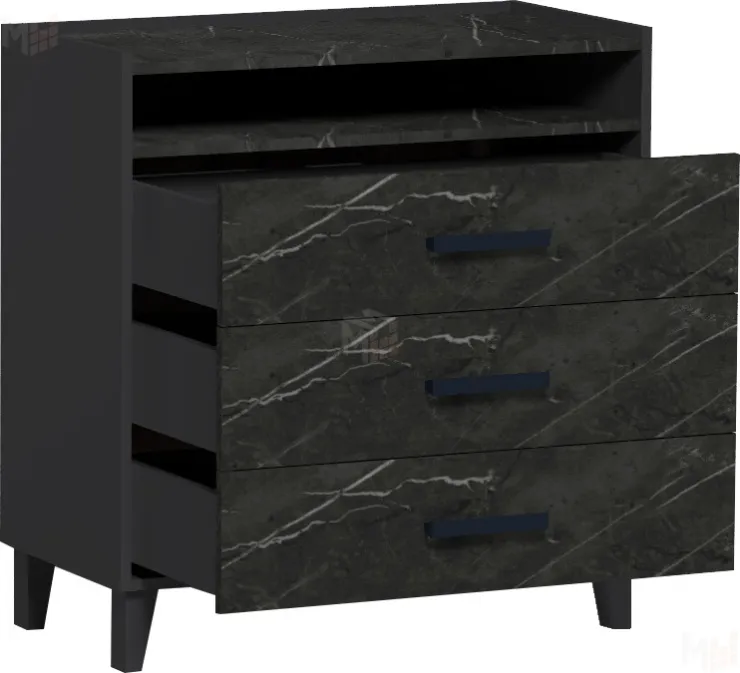 Комод  Айрис 455 Антрацит/Креатель