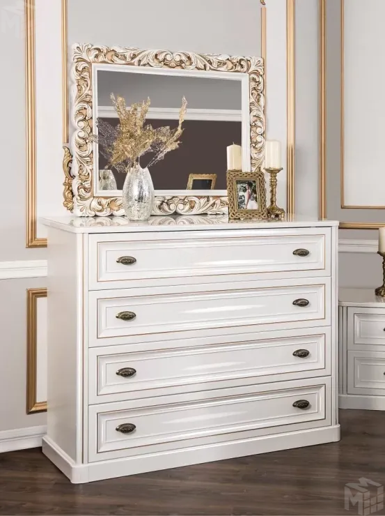 Зеркало Натали белый глянец (спальня)