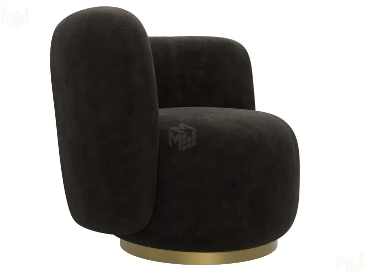 Кресло Лига-072 ( велюр BRUT 17 коричневый )