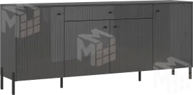 Комод Оливия (графит глянец) ножки металл