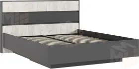 Роджина Кровать парящая 1,6м с ПМ (Дуб Крафт Белый/Графит, Графит)