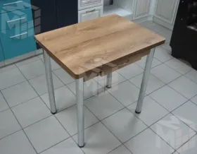 Стол Ломберный поворотно-раскладной 780*580 (дуб вотан), ножки хром